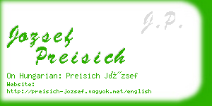 jozsef preisich business card